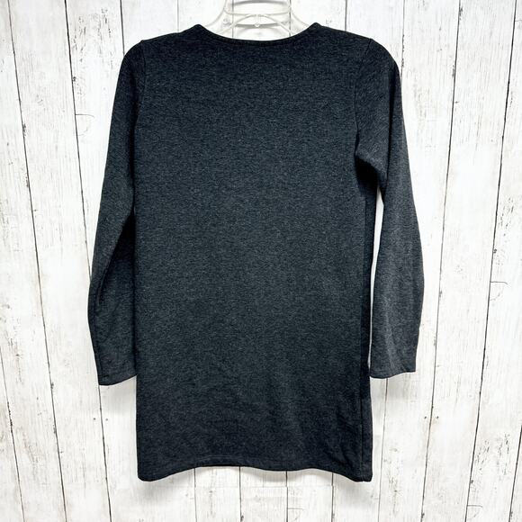 Chocolate Dress Women M Sweatshirt Jersey Heather Gray Crewneck Long Sleeve Midi - Picture 5 of 5